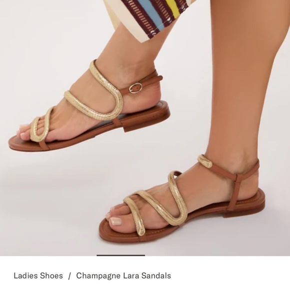 Tuckernuck Champagne Lara Sandals - not available online - EUC - Picture 1 of 10